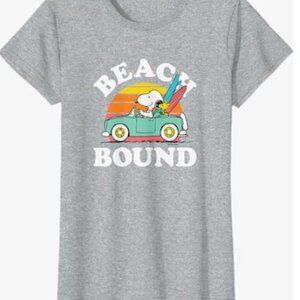 Snoopy Beach Bound Graphic Tee NWOT